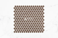 Feature Mosaic Venice 19mm Penny Round Mosaic Gloss Cappuccino 315X294 ,