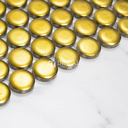 Feature Mosaic Venice 19mm Penny Round Mosaic Matt Gold 315X294 ,