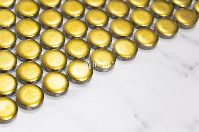 Feature Mosaic Venice 19mm Penny Round Mosaic Matt Gold 315X294 ,