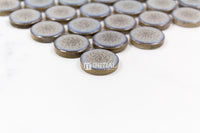 Feature Mosaic Venice 28mm Penny Round Mosaic Gloss Mottled Grey 314X328 ,