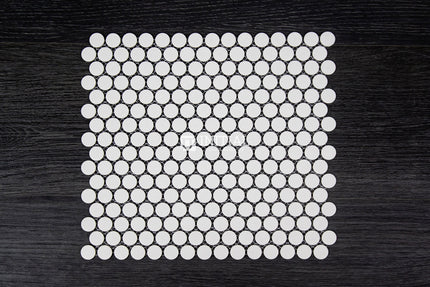 Feature Mosaic Venice 19mm Penny Round Mosaic Matt White 315X294 ,
