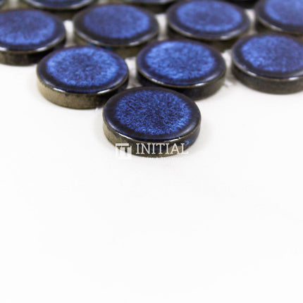 Feature Mosaic Venice 28mm Penny Round Mosaic Gloss Shadow Blue 314X328 ,