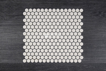 Feature Mosaic Venice 19mm Penny Round Mosaic Matt Matt Off White 315X294 ,