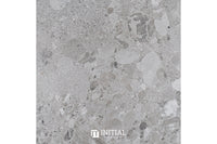 Terrazzo Look Bathroom Floor Tile Grey Matt 600X600 ,