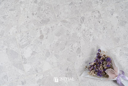 Terrazzo Look Bathroom Floor Tile White Matt 300X600 ,