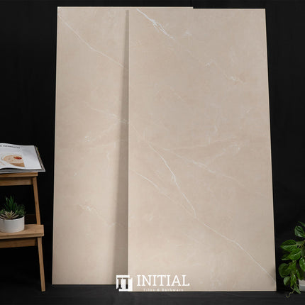 Marble Look Wall & Floor Tile Crema Marfil Polished 600X1200 ,