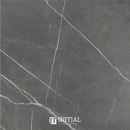 Marble Look Bathroom Floor Tile Valley Black Matt 600X600 ,