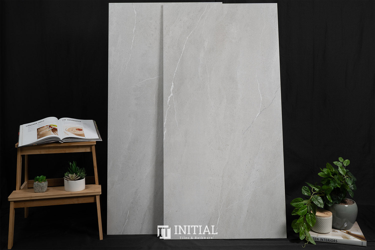 Marble Look Wall & Floor Tile Royal Stone Neutral Grey Polished 600X1200 ,