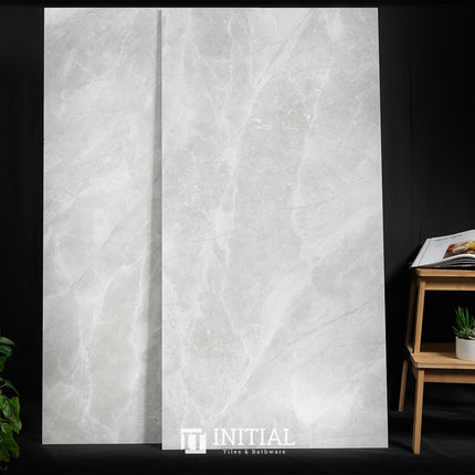Marble Look Tile Torch Silver Polished 600X1200 ,