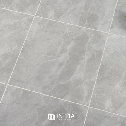 Marble Look Bathroom Wall Tile Gris Silver Polished 600X600 ,