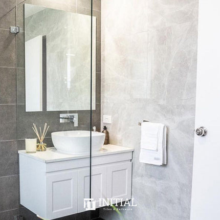 Marble Look Bathroom Wall Tile Gris Silver Polished 600X600 ,