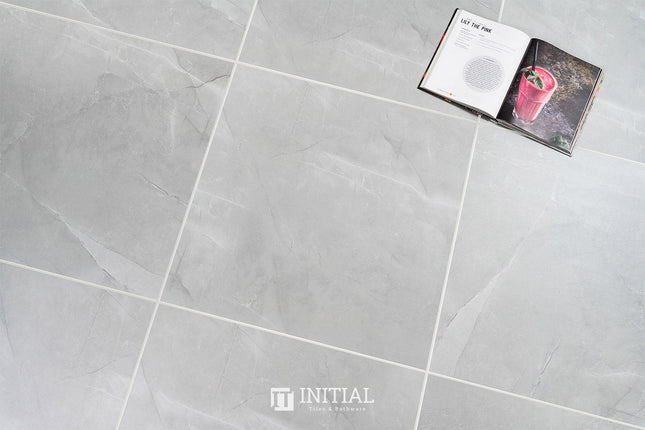 Marble Look Floor & Wall Tile Vaucluse Grey Matt 600X600 ,