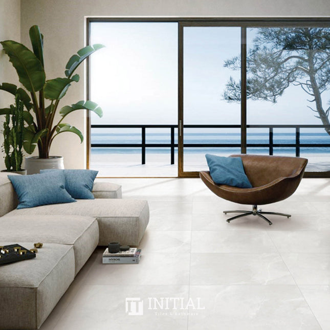 Marble Look Floor & Wall Tile Vaucluse Ivory Matt 600X600 ,