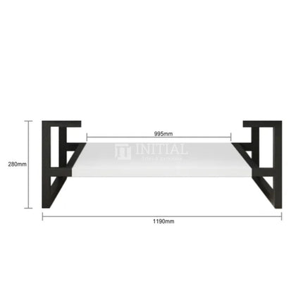 Otti Massa Wall Hung Vanity with 2 Drawers Soft Close Doors Matt White 1190W X 550H X 460D ,