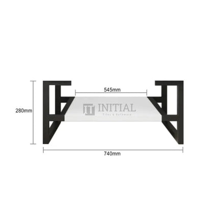 Otti Massa Series Wall Hung Vanity with 2 Drawers Soft Close Doors Matt White 740W X 550H X 460D ,