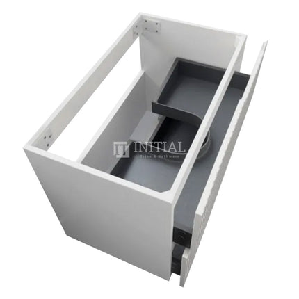 Otti Massa Series Wall Hung Vanity with 2 Drawers Soft Close Doors Matt White 740W X 550H X 460D ,