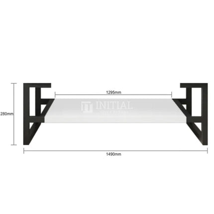 Otti Massa Series Wall Hung Vanity with 4 Drawers Soft Close Doors Matt White 1490W X 550H X 460D ,