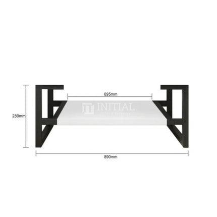 Otti Massa Series Wall Hung Vanity with 2 Drawers Soft Close Doors Matt White 890W X 550H X 460D ,