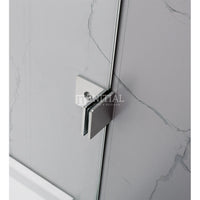 800-1200 x 2000mm Square Frameless Hinge Door with Return Panel adjustable 10mm Glass ,