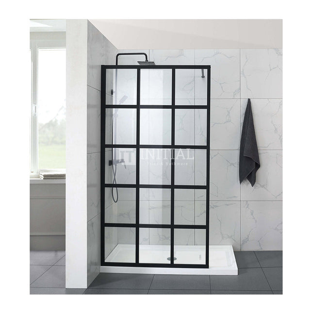 Fully Framed Single door Fixed Panel Shower Screen 6mm Glass 1200x2000mm ,