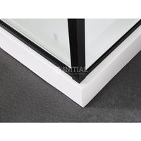 L shape Semi Frame Pivot Door Shower Screen with Return Panel 700-1320x1900mm ,