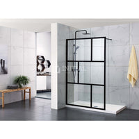 Full Framed Single Door Fixed Panel Shower Screen 6mm Glass 1000/1100x2000mm ,