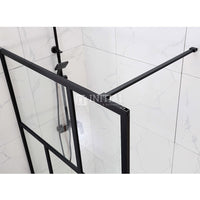 Full Framed Single Door Fixed Panel Shower Screen 6mm Glass 1000/1100x2000mm ,