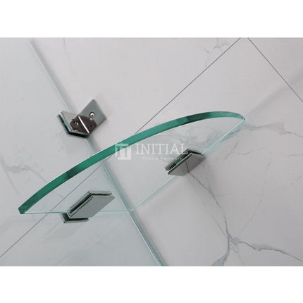 800-1200 x 2000mm Square Frameless Hinge Door with Return Panel adjustable 10mm Glass ,