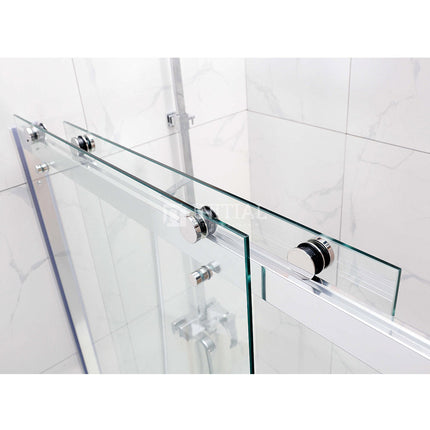 Frameless By-passing Sliding Doors Shower Screen with Wall Profile 1180-1800x2000mm ,