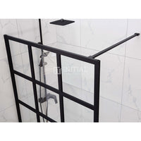 Fully Framed Single door Fixed Panel Shower Screen 6mm Glass 1200x2000mm ,