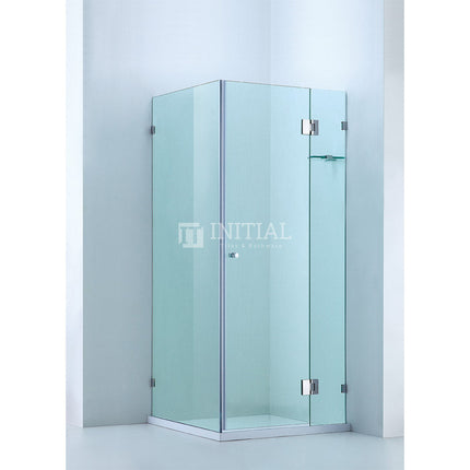 800-1200 x 2000mm Square Frameless Hinge Door with Return Panel adjustable 10mm Glass ,