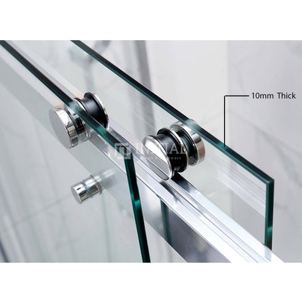 Frameless By-passing Sliding Doors Shower Screen with Wall Profile 1180-1800x2000mm ,