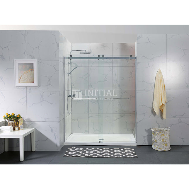 Frameless By-passing Sliding Doors Shower Screen with Wall Profile 1180-1800x2000mm ,