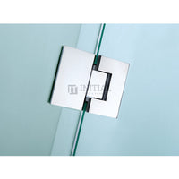 800-1200 x 2000mm Square Frameless Hinge Door with Return Panel adjustable 10mm Glass ,