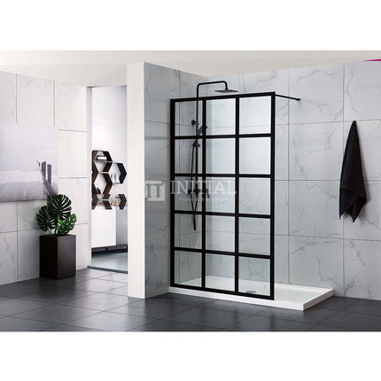 Fully Framed Single door Fixed Panel Shower Screen 6mm Glass 1200x2000mm ,