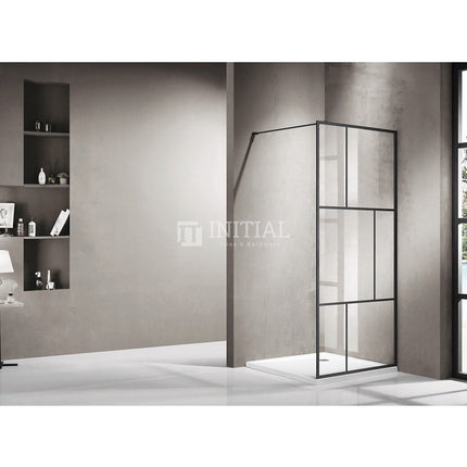 Full Framed Single Door Fixed Panel Shower Screen 6mm Glass 1000/1100x2000mm ,