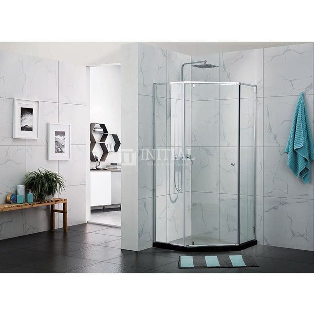 Semi-Frame Diamond shape Pivot Door 6mm Glass 900-1000x1900mm ,