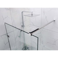 Single Frameless Fixed Panel Shower Screen 10mm Glass Brushed Nickel/Gold/Gunmetal from 400 to 1200x2000mm ,