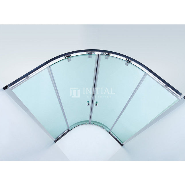 Curved Semi-Frame Double Sliding Door 6mm Glass 790-1000x1900mm ,