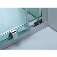 Square Semi-Frame Double Sliding Door 6mm Glass 800-1200x1900mm ,