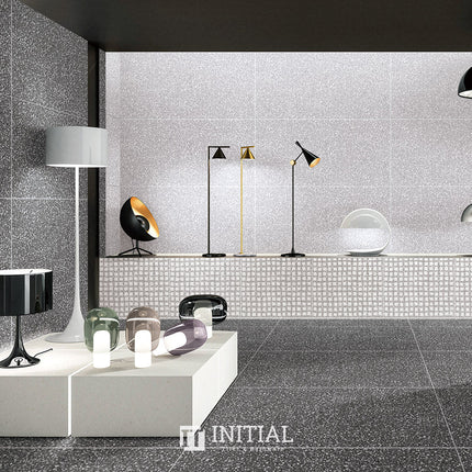 Terrazzo Look Tile Opimo Dark Grey Matt 300X600 ,