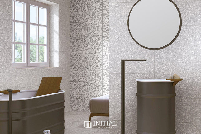 Terrazzo Look Tile Opimo Light Grey Matt 300X600 ,