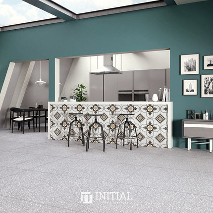 Terrazzo Look Tile Opimo Light Grey Matt 600X600 ,