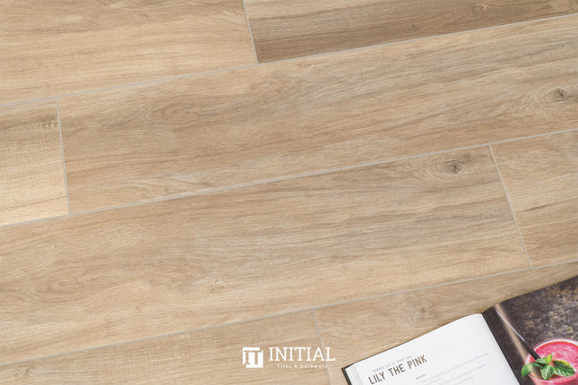 Timber Tile Maple Wood Grain Natural Brown Matt 200X1200 ,