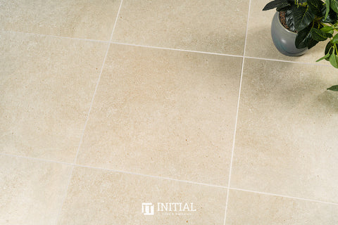Concrete Look Kitchen Floor Tile Solid Beige Lappato 450X450 ,