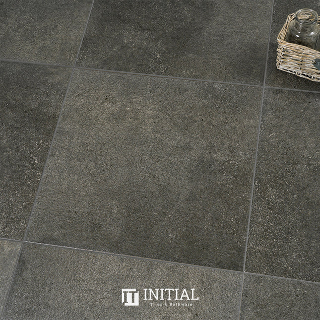 Concrete Look Tile Solid Dark Grey Lappto 450X450 ,