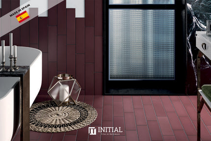 Subway Feature Tile Basilica Oxblood Matt 92X368 ,