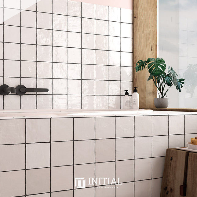 Square Feature Tile La Vida Blanc Gloss 132X132 ,