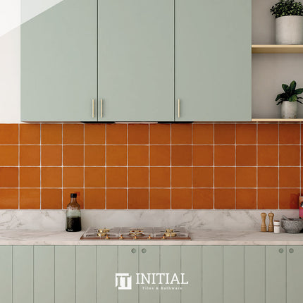 Square Feature Tile La Vida Ginger Gloss 132X132 ,