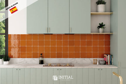 Square Feature Tile La Vida Ginger Gloss 132X132 ,